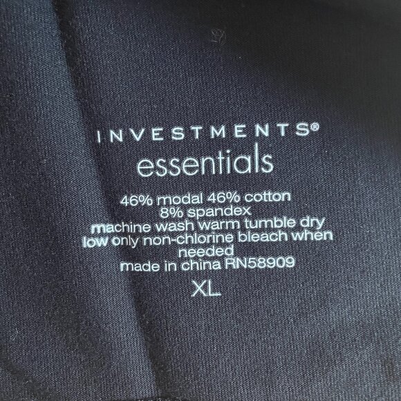 NWOT Size XL Investments Essentials reversible crew to scoop neckline top - Picture 3 of 6
